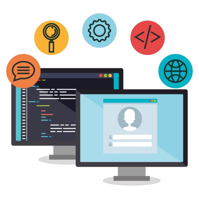 No code workflow software Group of young people working together in a start up company