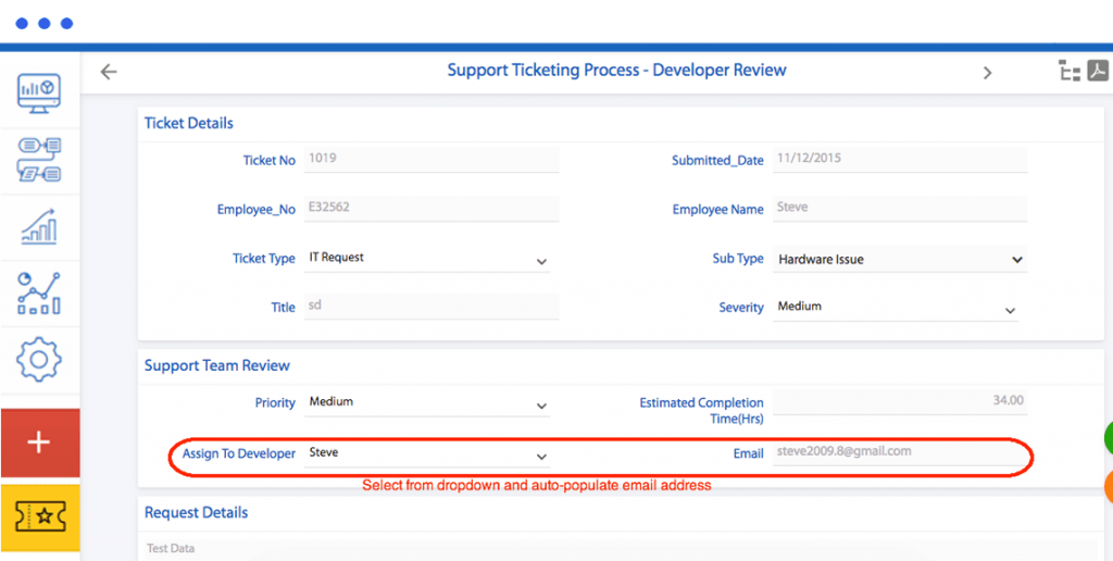 Auto filled values in forms