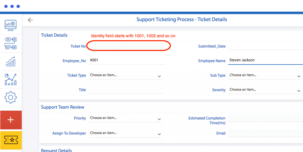 Fields with auto-increment value