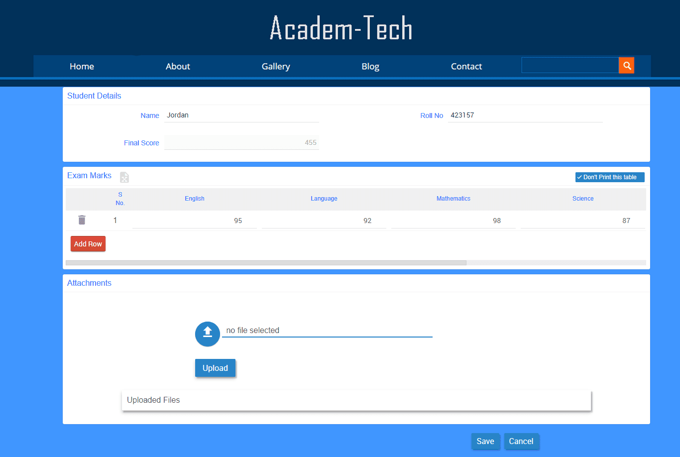 School Public Form