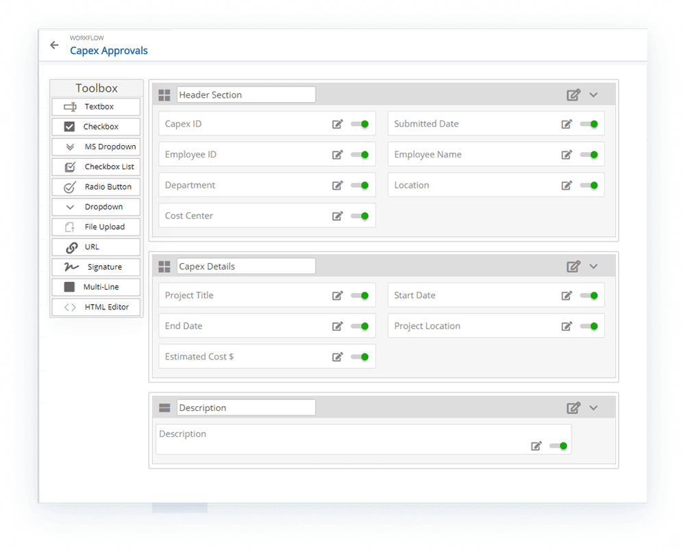 capital expenditure approval form template