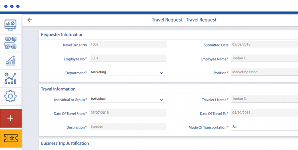 travel approval system